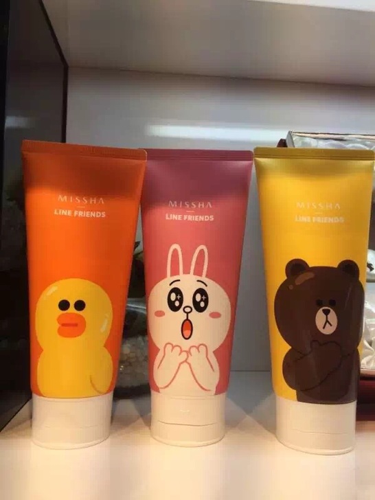 missha謎尚linefriends洗面奶真假辨別圖對比