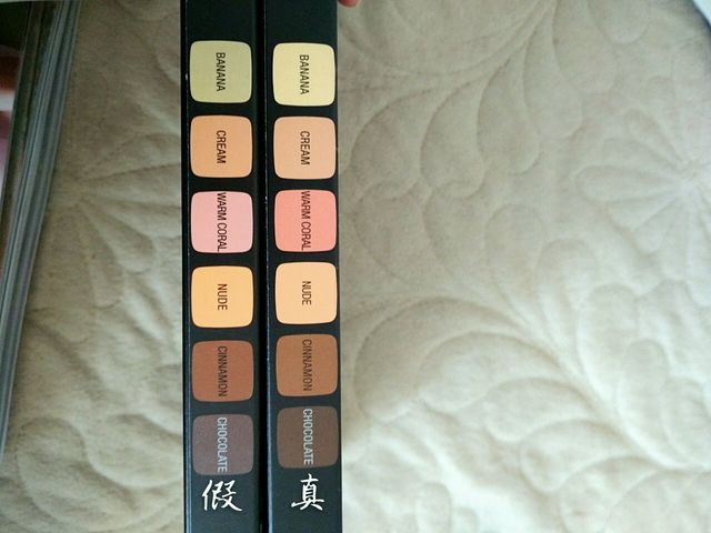 Anastasia修容盤真假辨別圖 Anastasia修容盤真偽鑒別對比