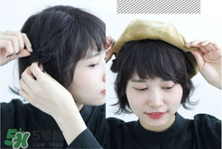 戴帽子的發型女_戴帽子的發型扎法