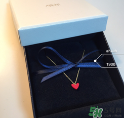 ahkah小紅心項鏈多少錢？ahkah紅心鎖骨鏈專柜價格