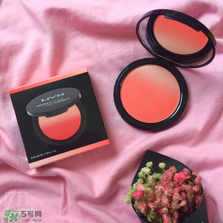 nyx ombre blush漸變腮紅色號_試色圖