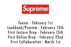 supreme2018春夏系列什么時候發售？