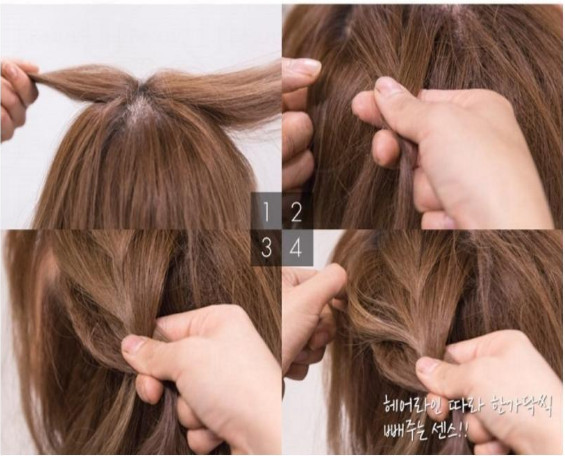 三款好看的diy發型簡單教程圖解