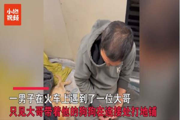 男子帶小狗回家過(guò)年在火車(chē)上打地鋪 火車(chē)要提前多久進(jìn)檢票口
